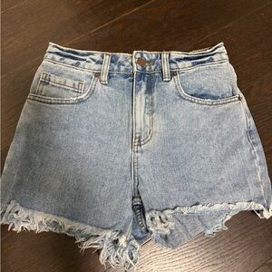 O'Neill Light Blue Frayed Jean Shorts